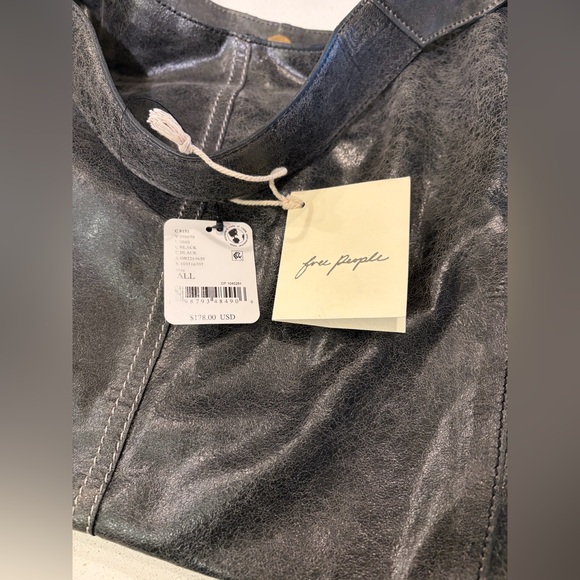 Free People Hadley Distressed Slouchy Shoulder Bag Tote, NWT - Picture 8 of 9